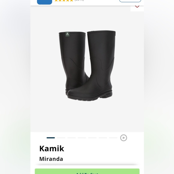 Kamik Miranda Rainboots size 7 black womens medium width - Picture 4 of 4